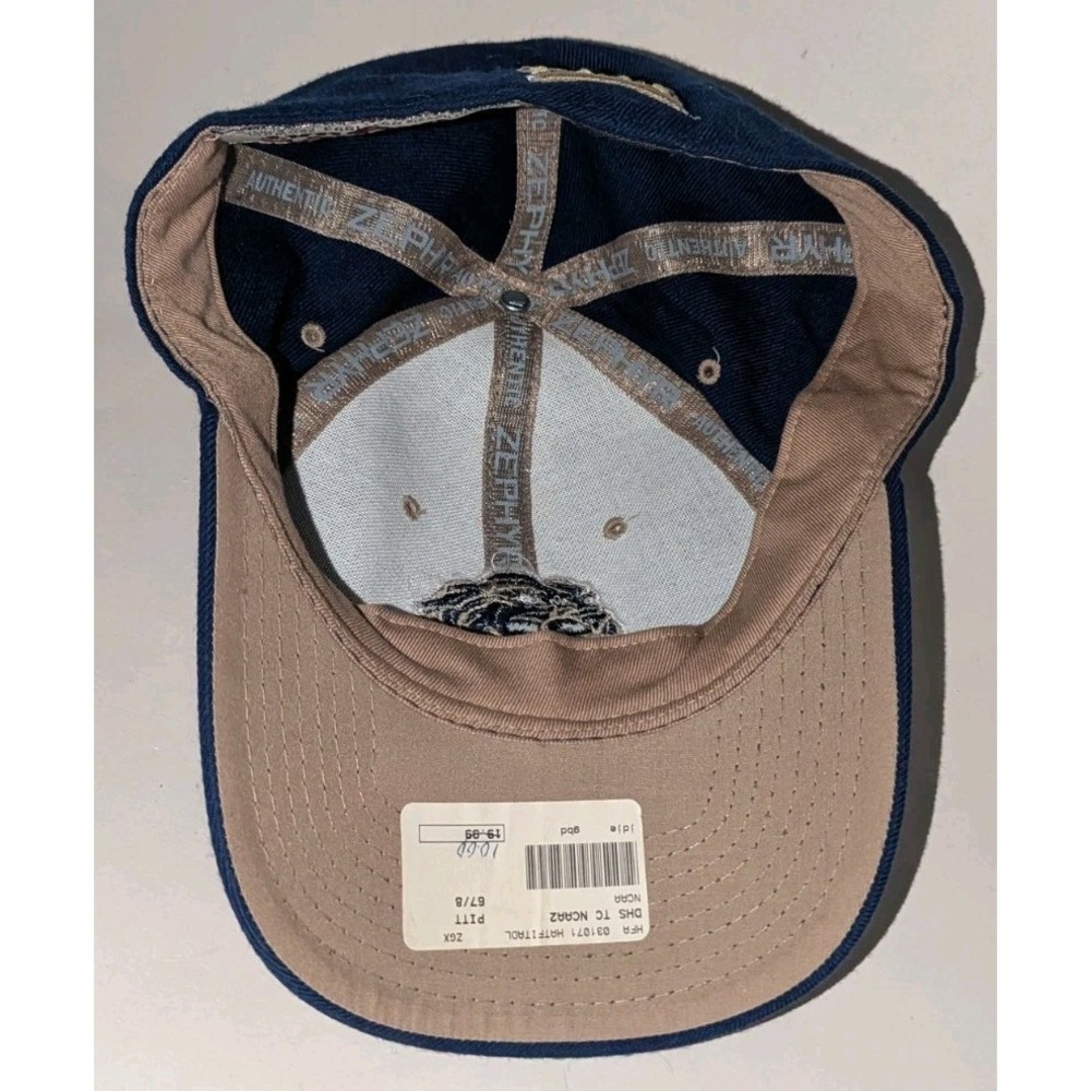 Pitt Panthers Zephyr Z Hat Fitted Cap Men's 6 7/8 Navy Gold Panther Pittsburgh - Picture 7 of 9